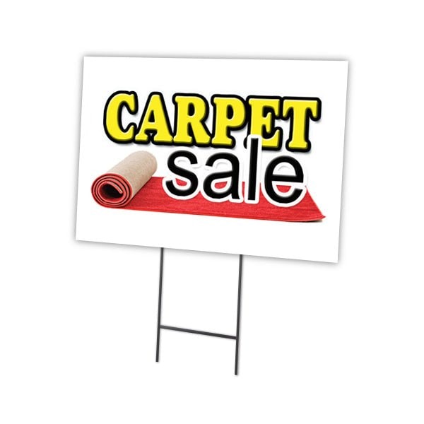 Signmission Carpet Sale Yard Sign & Stake outdoor plastic coroplast window, C-2436-DS-Carpet Sale C-2436-DS-Carpet Sale - main